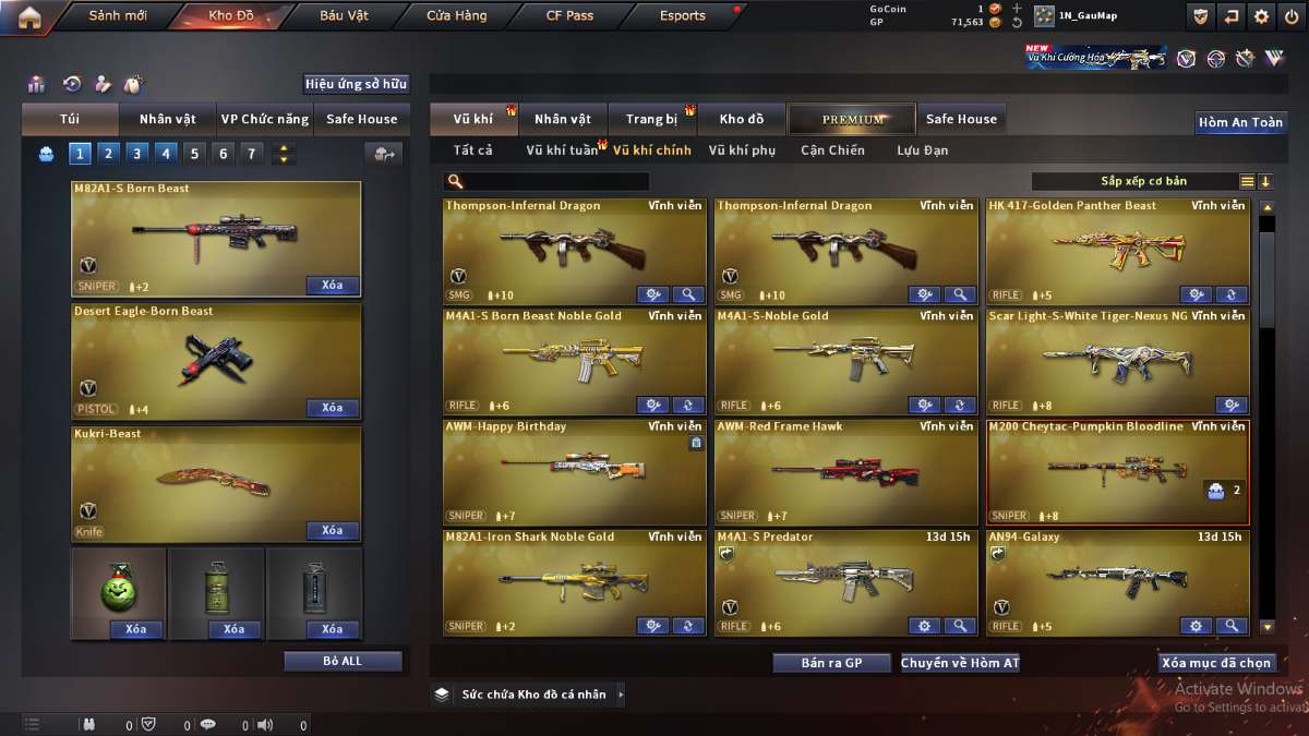 shop acc cf uy tin gia re